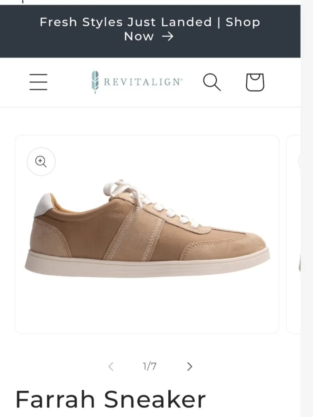 Revitalign Farrah Sneaker Shoe Suede